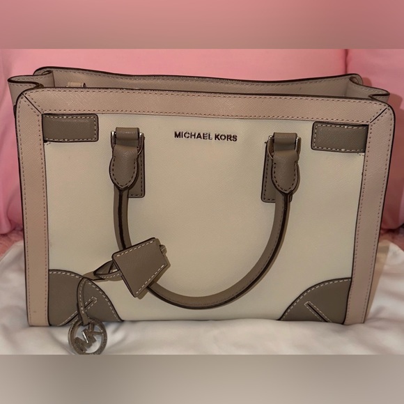 Michael Kors Pink and Brown Satchel - Picture 4 of 13